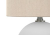 16" Cream Ceramic Round Table Lamp with Cream Drum Shade
