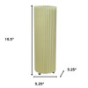 17" Off-White Metal Bedside Table Lamp with Off-White Shade