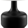 17" Black Metal Bedside Table Lamp with White Shade