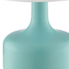 17" Blue Metal Bedside Table Lamp with White Shade