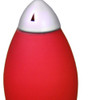 11" Red Acrylic Bedside Table Lamp with Red Shade