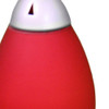 11" Red Acrylic Bedside Table Lamp with Red Shade