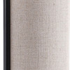 22" Black Metal Bedside Lamp with Beige Cylinder Shade