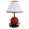15" Orange Bedside Table Lamp with White Shade