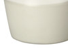 17" Cream Ceramic Geometric Table Lamp with Cream Drum Shade