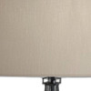 25" Black Acrylic Paris Desk Table Lamp with White Drum Shade