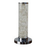 13" Silver Metal Column LED Rope Table Lamp with Clear