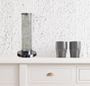 13" Silver Metal Column LED Rope Table Lamp with Clear