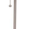 20" Silver Metal Candlestick Table Lamp with White Classic Drum Shade