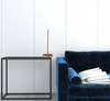 19" Gold Modern Swirl Metal and Acrylic LED Table Lamp