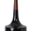 28" Black Ceramic Genie Table Lamp with White Shade