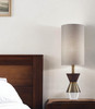Brass Wood Metal Diabolo Table Lamp