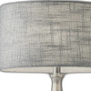 Brushed Steel Metal Finish Tapered Base Table Lamp