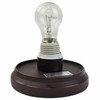 11" Brown and Beige Mosaic Tile Stained Glass Accent Lamp