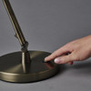 18" Antiqued Bronze Adjustable Swing Arm Desk Lamp USB with Antiqued Bronze Shade