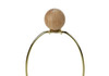 22" Brown Rattan Geometric Table Lamp with Beige Drum Shade