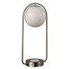 19" Silver Clip Globe USB Table Lamp