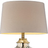 29" Bronze Metal Bedside Table Lamp with Tan Shade