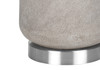 29" Gray and Silver Cylinder Table Lamp with Ivory Drum Shade