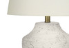 20" Cream Concrete Urn Table Lamp with Cream Empire Lamp Shade