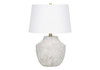 20" Cream Concrete Urn Table Lamp with Cream Empire Shade