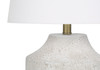 20" Cream Concrete Urn Table Lamp with Cream Empire Shade