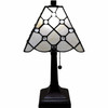 15" Dark Brown Metal Candlestick Table Lamp with White Empire Lamp Shade