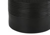 24" Black Cylinder Table Lamp with Ivory Drum Shade