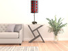 33" Gray and Red Mod Dot Novelty Table Lamp