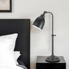 27" Bronze Metal Adjustable Lantern Table Lamp with Bronze Dome Shade