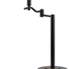 29" Bronze Metal Swing Arm Table Lamp with Off White Empire Shade