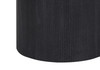 24" Black and Gold Concrete Cylinder Table Lamp with Ivory Drum Shade