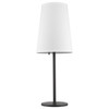 27" Black Metal Table Lamp with White Cone Shade