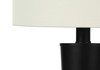 Set of Two 24" Black Metal Candlestick USB Table Lamps with Ivory Drum Shade