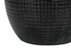 26" Black Ceramic Urn Table Lamp with Ivory Drum Shade