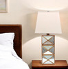 6.25" x 6.75" x 27.5" Gold Modern Illusionary Mirrored Base - Table Lamp