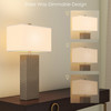 Set of Two 29" Gold Waffle Table Lamps with White Shade