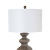 Set of Two 30" Distressed Brown Table Lamp with White Cone Shade