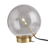 11" Brass Metal Globe Table Lamp