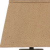 29" Brown Solid Wood Bedside Table Lamp with Brown Shade