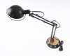 33" Black Metal Desk Table Lamp with Black Bowl Shade