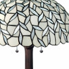 23" Dark Brown Two Light Candlestick Metal Table Lamp with White Shade