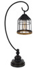 31" Bronze Metal Table Lamp with Bronze Cage Shade