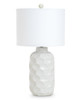 Set of Two 28" White Ceramic Table Lamp with White Cone Shade