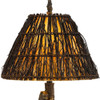 30" Bronze Table Lamp with Brown Empire Shade