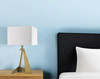 25" Brass Metal Novelty Table Lamp with White Shade
