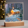 7.25" Winter Christmas Chapel Acrylic LED Lighted Night Light