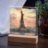 7.25" Dedicated to Statue of Liberty Acrylic LED Lighted Night Light