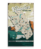 Glacier National Park Illustrated Map Distressed Wall Sign Wood or Metal