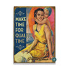 Pebble Beach Make Time for Quality Time Wall Sign Wood or Metal